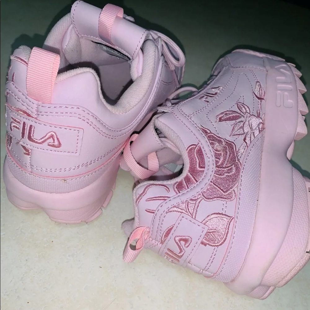 Fila Disruptor 2 pink embroidery size 10